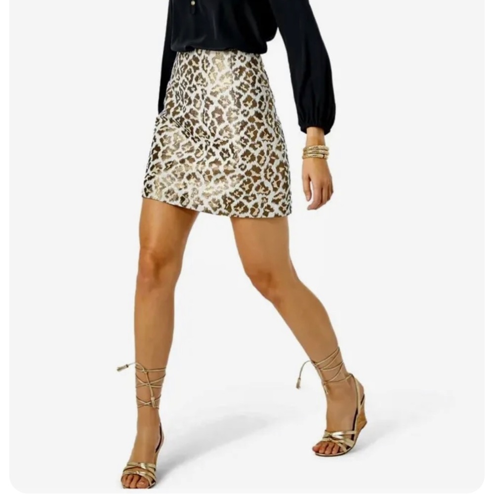 Lilly Pulitzer Leopard Print Mini Skirt